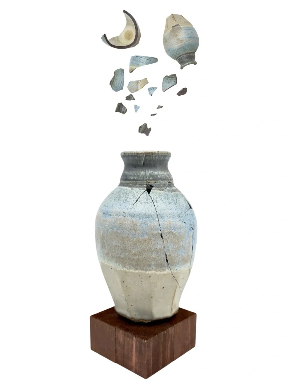 Kintsugi Vase Studio Pottery Gold Crack Art Personal Growth Gift